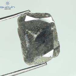 1.28 CT Slice Shape Natural Diamond Salt And Pepper Color I3 Clarity (11.68 MM)