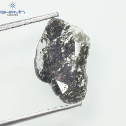 1.04 CT Slice Shape Natural Diamond Salt And Pepper Color I3 Clarity (11.80 MM)