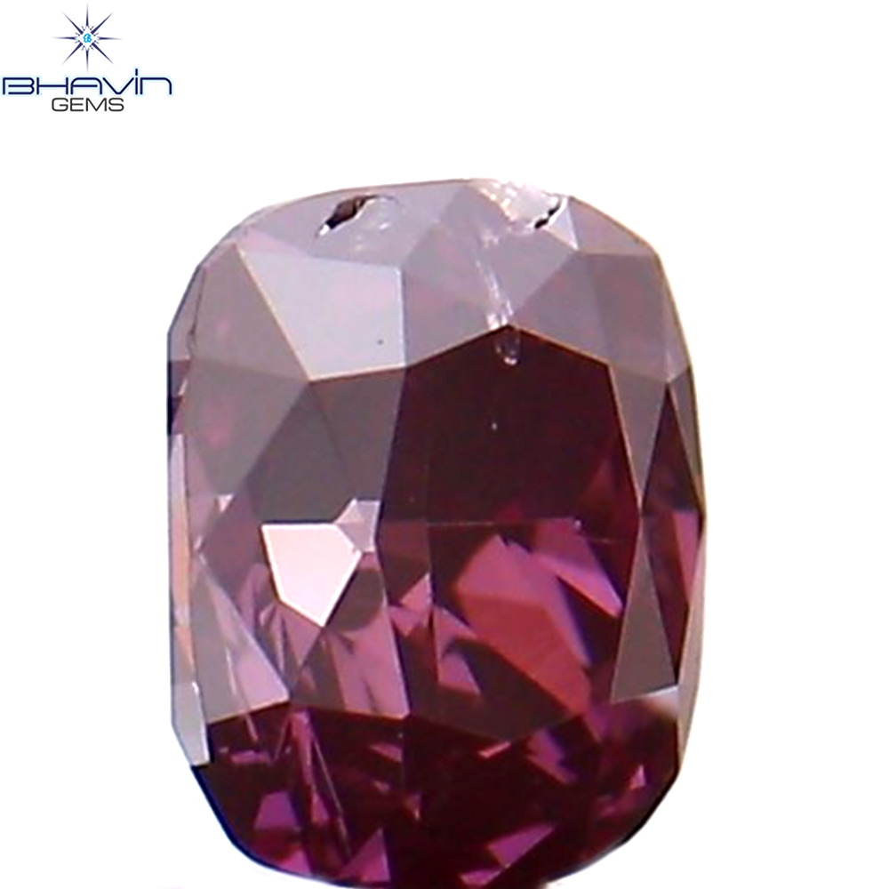 0.11 CT Natural Cushion Diamond Enhanced Pink Color Clarity SI1 (3.02 MM)