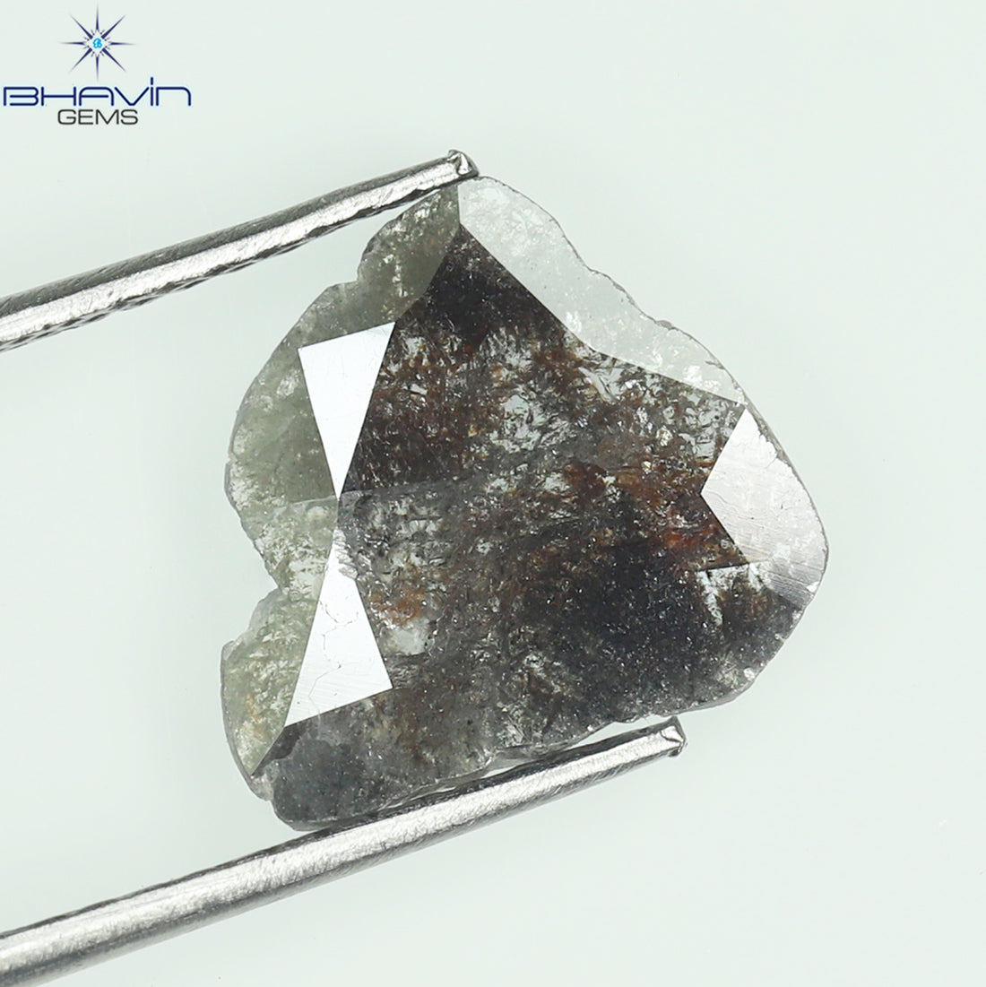 1.05 CT Slice Natural Diamond Salt And Pepper Color Clarity I3 (11.60 MM)