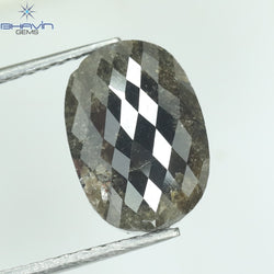 3.27 CT Oval Shape Natural Diamond Brown Color I3 Clarity (13.19 MM)