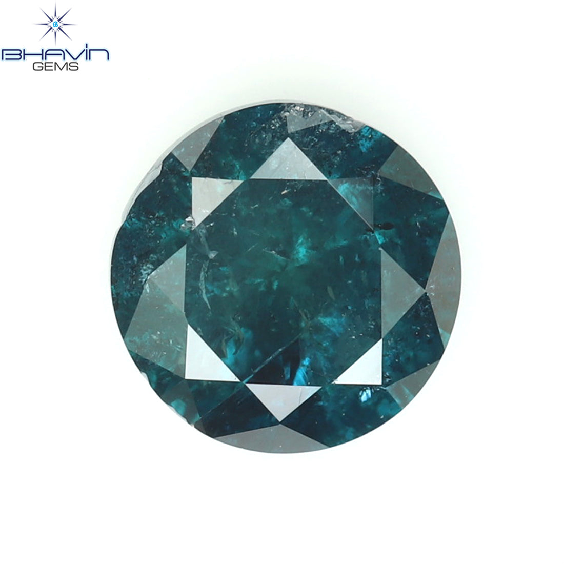 0.54 CT Natural Round Diamond Enhanced Blue Color Clarity I3 (5.00 MM)