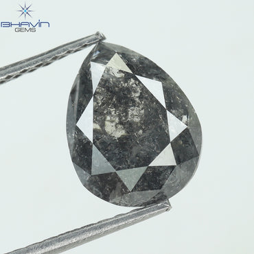 2.07 CT Pear Shape Natural Loose Diamond Salt And pepper Color I3 Clarity (9.55 MM)