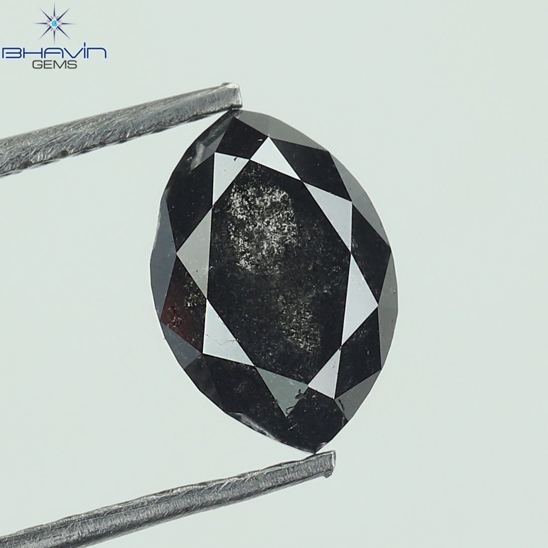 1.35 CT Natural Marquise Diamond Salt And Pepper Color Clarity I3 (7.99 MM)