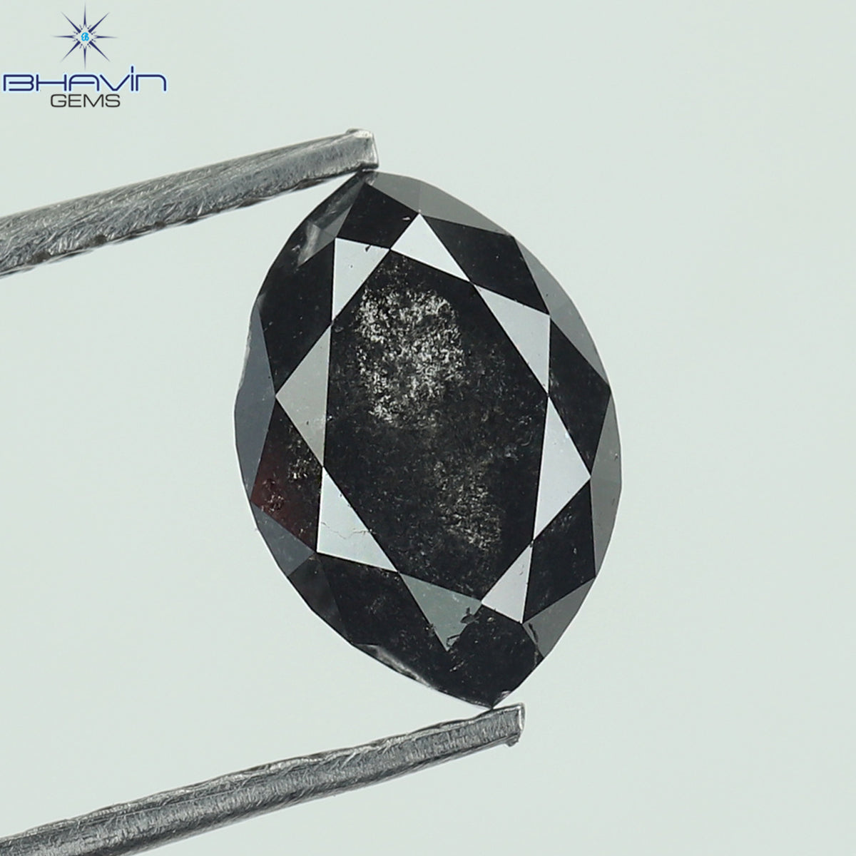 1.35 CT Natural Marquise Diamond Salt And Pepper Color Clarity I3 (7.99 MM)