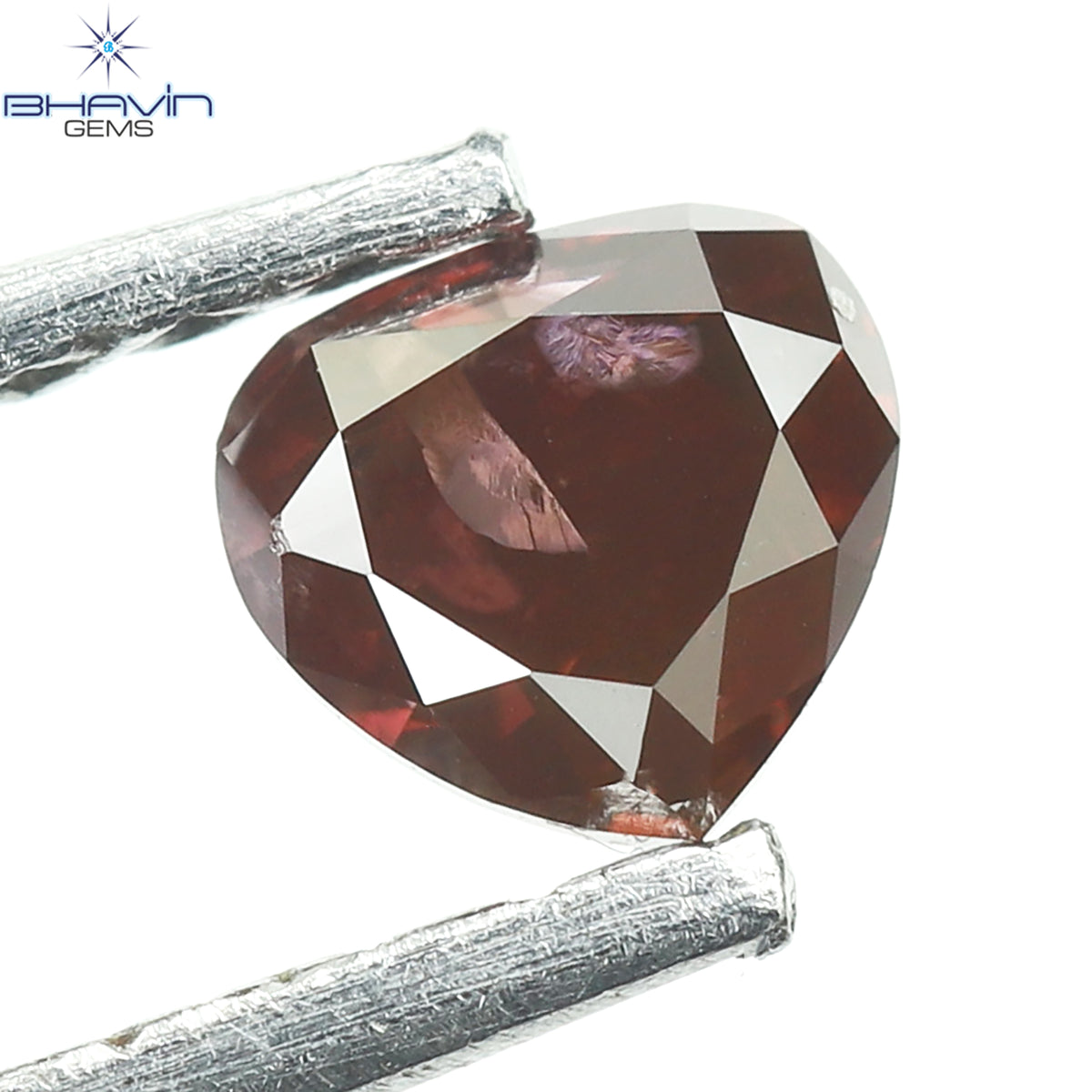 0.22 CT Heart Natural Diamond Enhanced Pink Color Clarity I1 (3.50 MM)