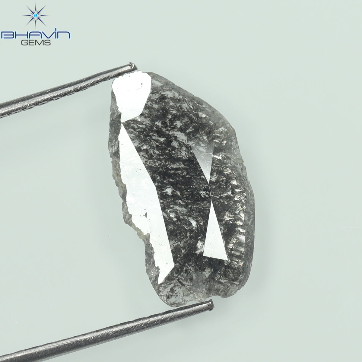 1.23 CT Slice Natural Diamond Salt And Pepper Color Clarity I3 (14.00 MM)
