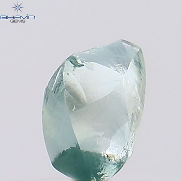 0.40 CT, Rough Shape, Natural Diamond, Greenish Blue Color, VS1 Clarity (4.77 MM)