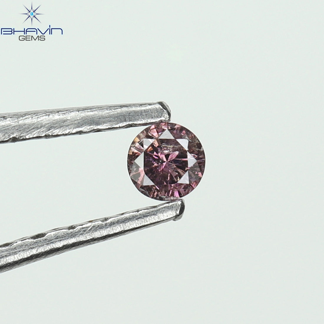 0.03 CT ラウンド シェイプ ナチュラル ダイヤモンド ピンク カラー I2 クラリティ (1.97 MM)