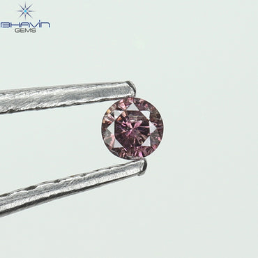 0.03 CT Round Shape Natural Diamond Pink Color I2 Clarity (1.97 MM)