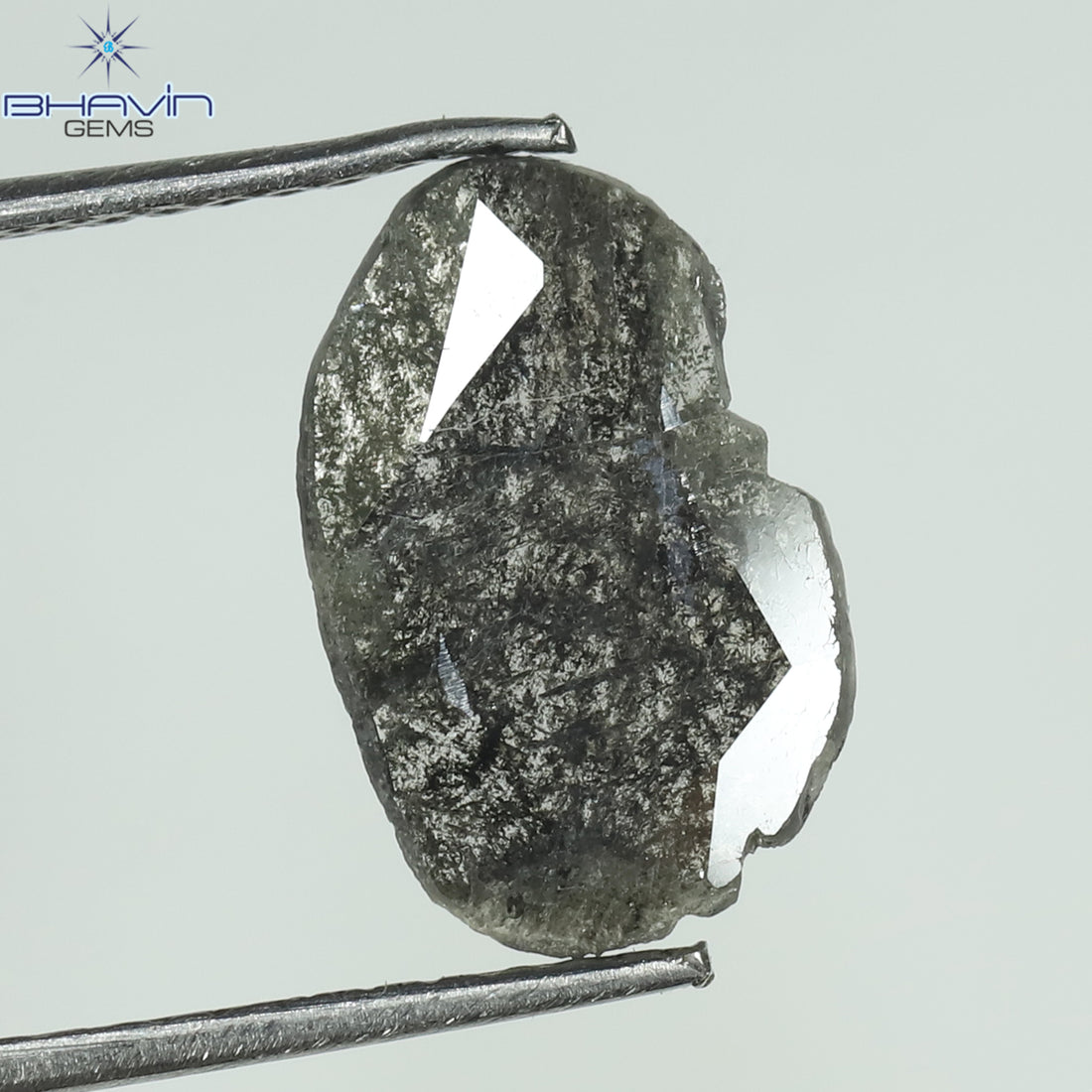 0.97 CT Slice Natural Diamond Salt And Papper Color Clarity I3 (12.00 MM)