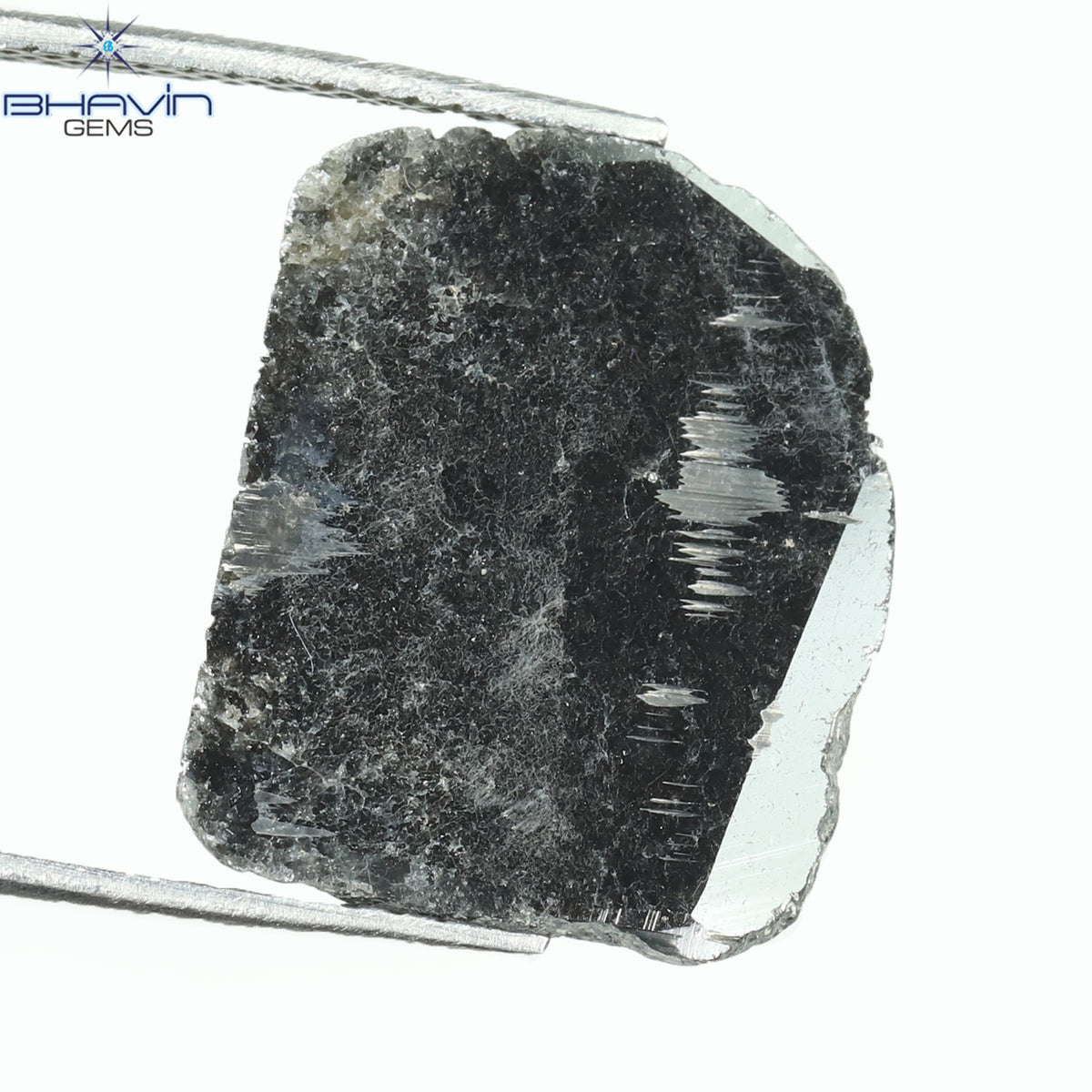 3.18 CT Natural Slice Diamond Black Color Clarity I3 (15.95 MM)