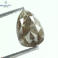 0.70 CT Pear Diamond Brown Color Natural Diamond Clarity I3