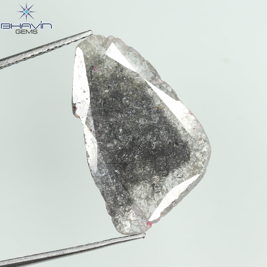 4.08 CT Natural Slice Diamond Salt And Pepper Color Clarity I3 (19.63 MM)