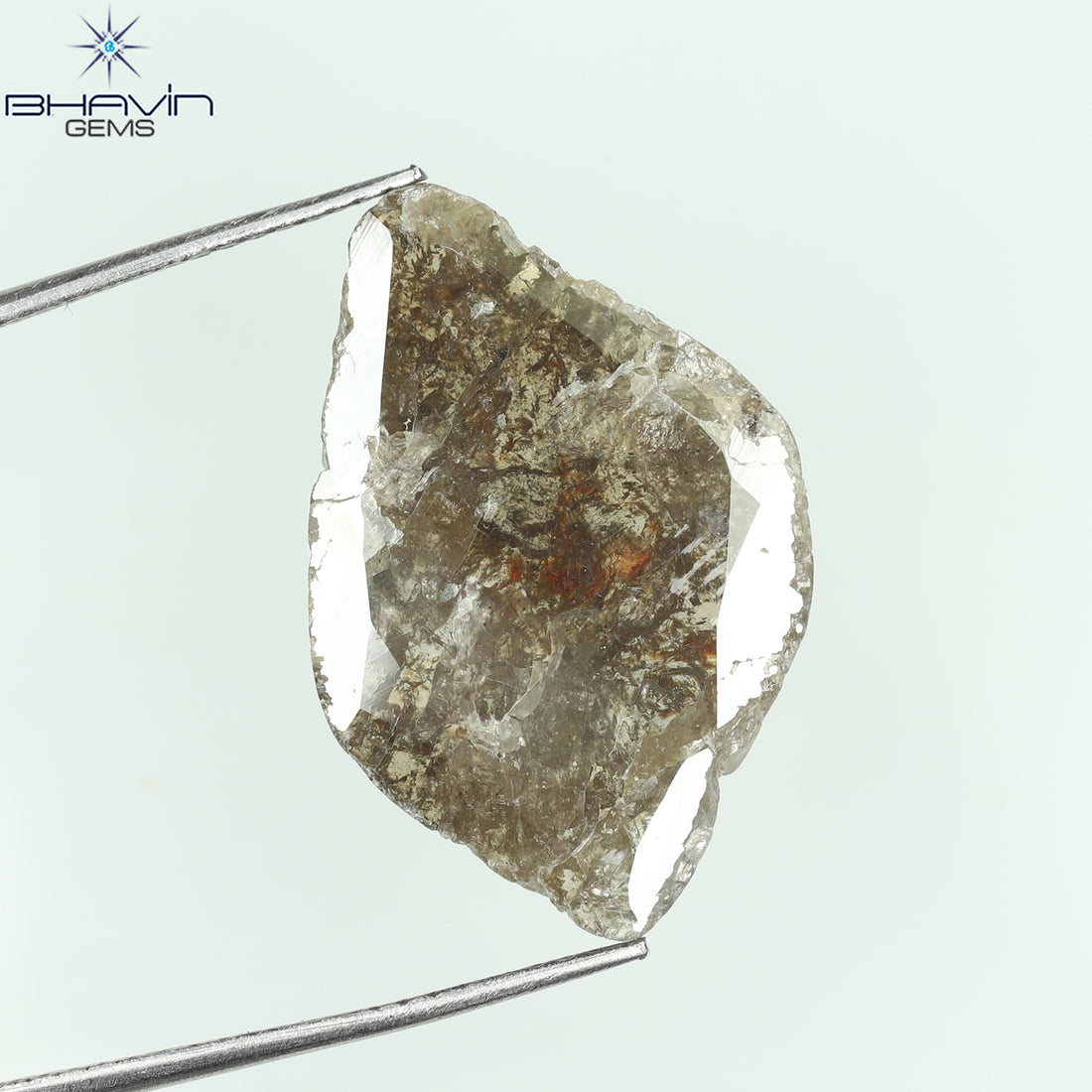 5.26 CT Natural Slice Diamond Brown Color Clarity I3 (23.05 MM)