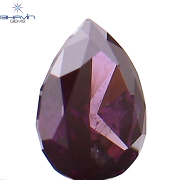 0.09 CT Pear Shape Natural Diamond Enhanced Pink Color SI2 Clarity (3.60 MM)