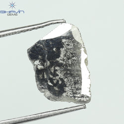 1.11 CT Slice Shape Natural Diamond Salt And Pepper Color I3 Clarity (12.11 MM)