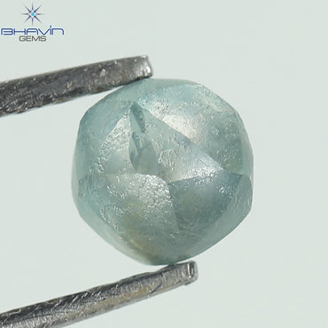 0.37 CT, Rough Shape, Natural Diamond, Greenish Blue Color, SI1 Clarity (3.98 MM)