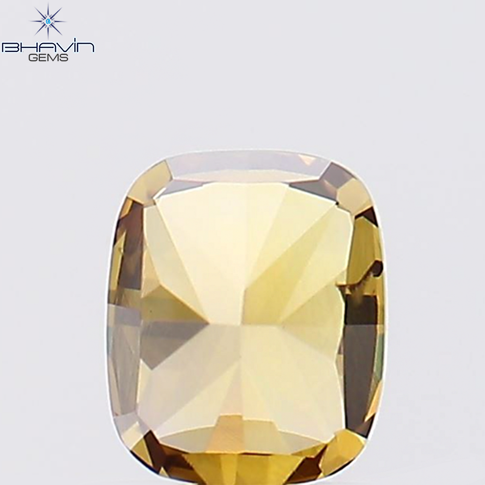 0.93 CT クッション シェイプ ナチュラル ルース ダイヤモンド グリーン カラー VS2 クラリティ (5.60 MM)