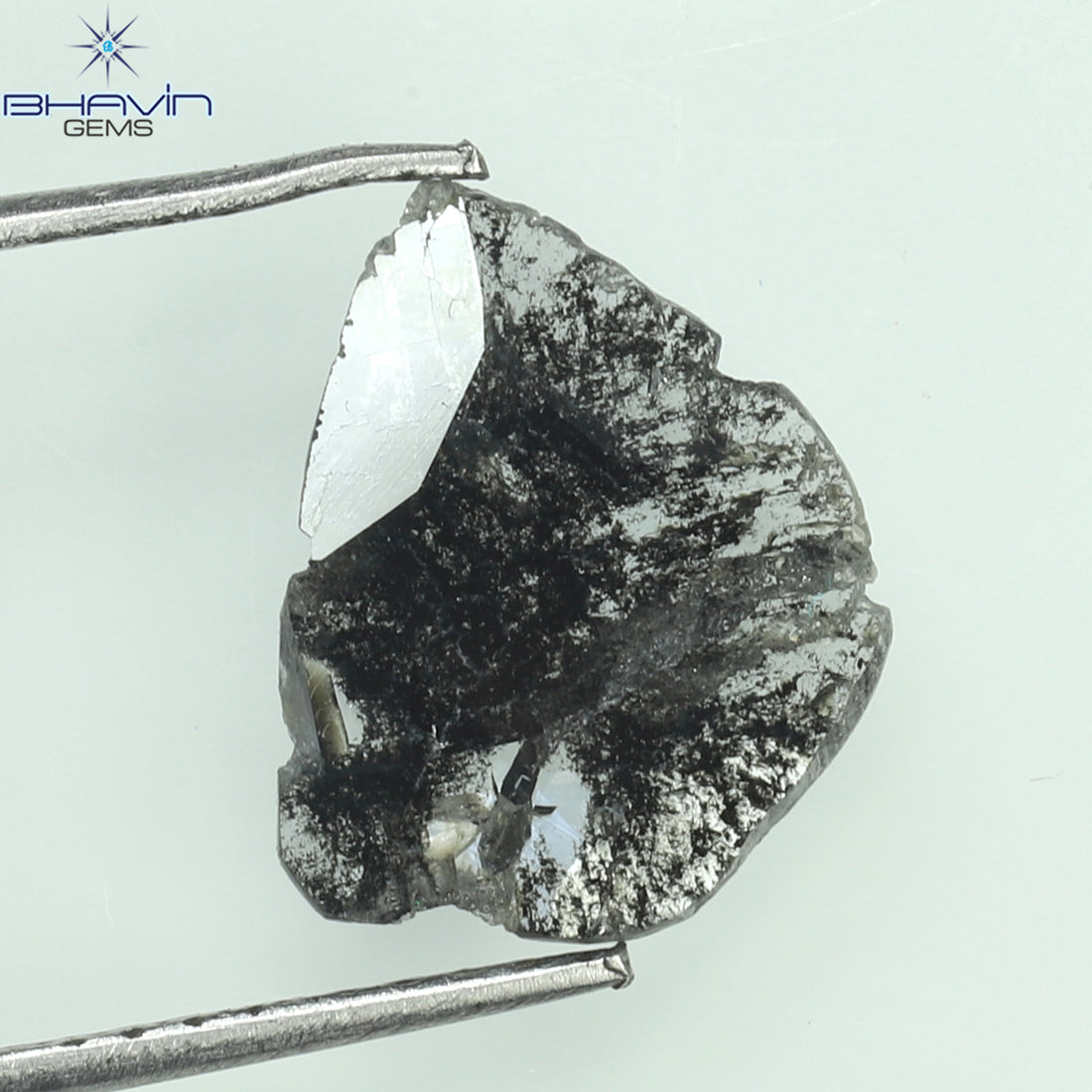 0.92 CT Slice Natural Diamond Salt And Papper Color Clarity I3 (10.80 MM)