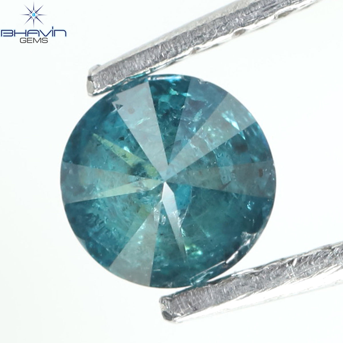 0.26 CT Natural Round Diamond Enhanced Blue Color Clarity I3 (4.00 MM)