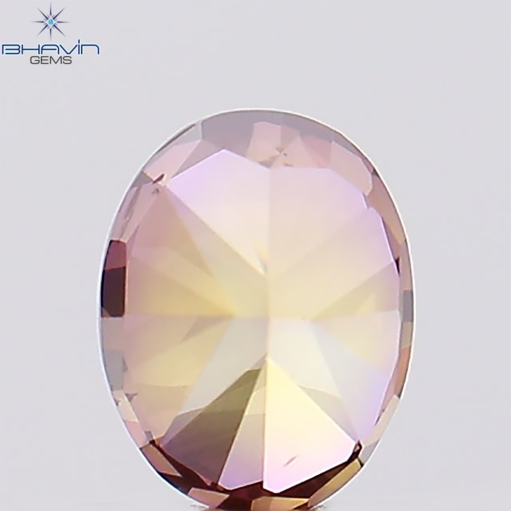 0.39 CT Oval Natural Diamond Pink Color Clarity VS1 (4.84 MM)
