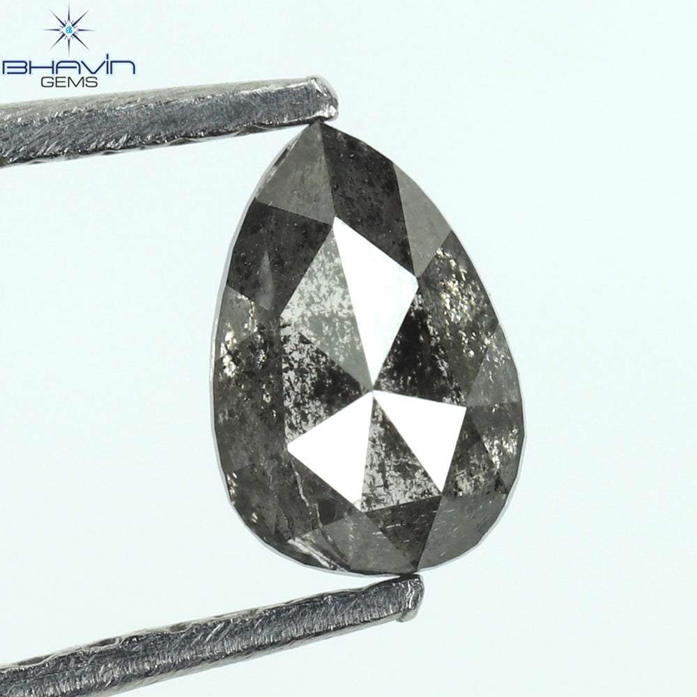 0.42 CT Pear Shape Natural Loose Diamond Salt And Pepper Color I3 Clarity (5.62 MM)