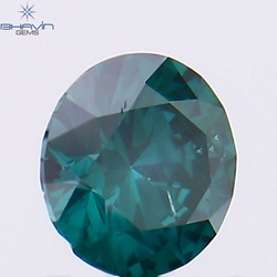 0.30 CT Round Shape Natural Diamond Blue Color SI1 Clarity (4.25 MM)