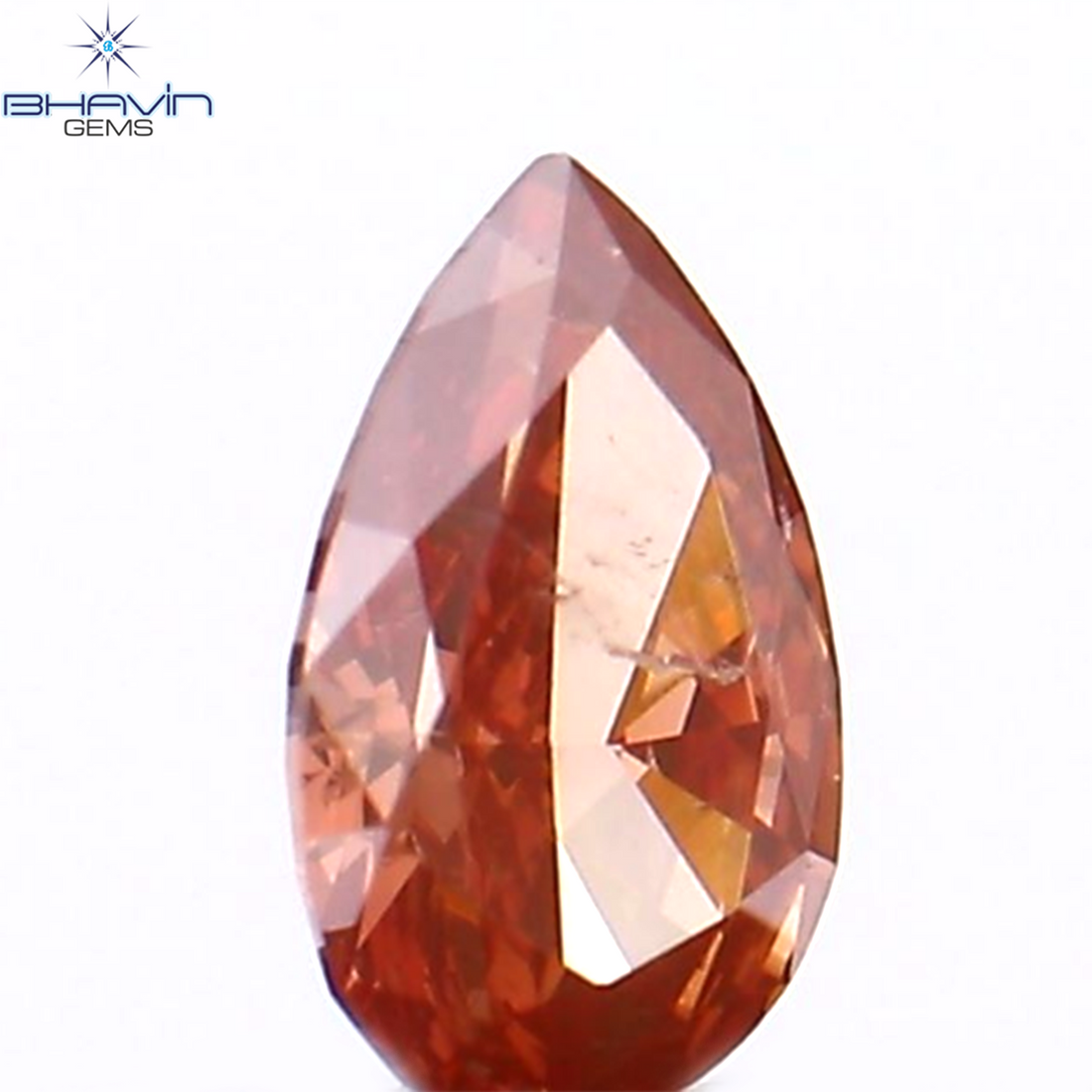 0.12 CT Natural Pear Diamond Enhanced Pink Color Clarity SI1 (4.19 MM)