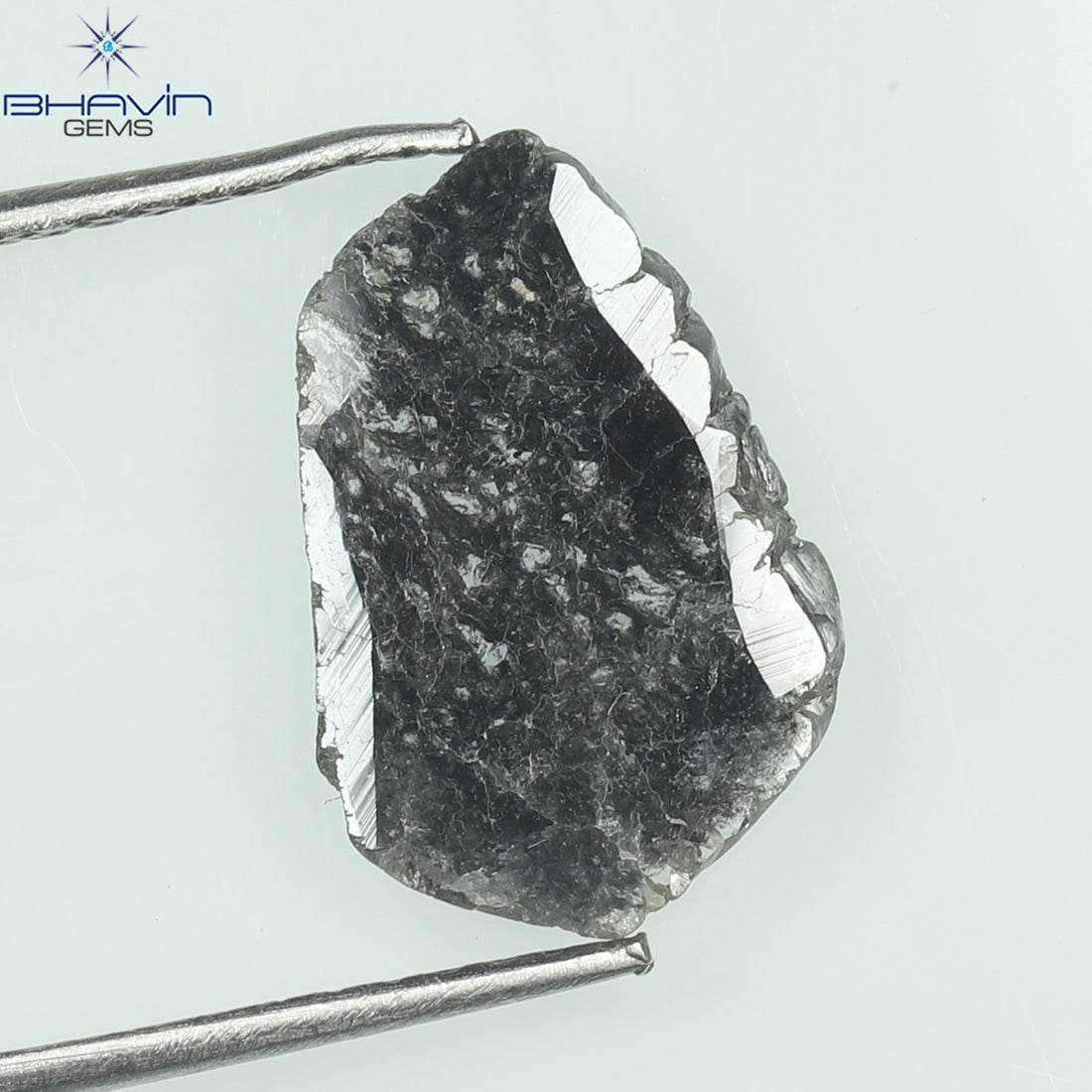 1.10 CT Slice Natural Diamond Salt And Papper Color Clarity I3 (13.00 MM)