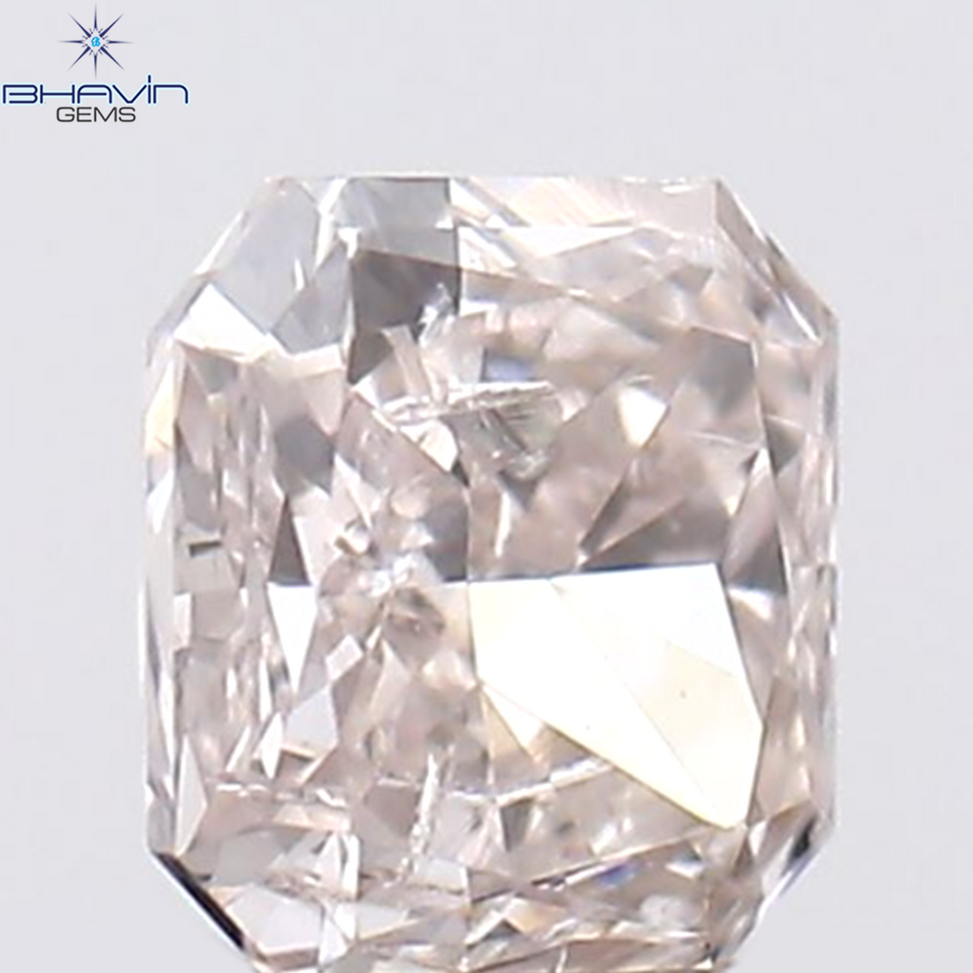 0.08 CT ラディアント シェイプ ナチュラル ダイヤモンド ピンク色 SI2 クラリティ (2.38 MM)