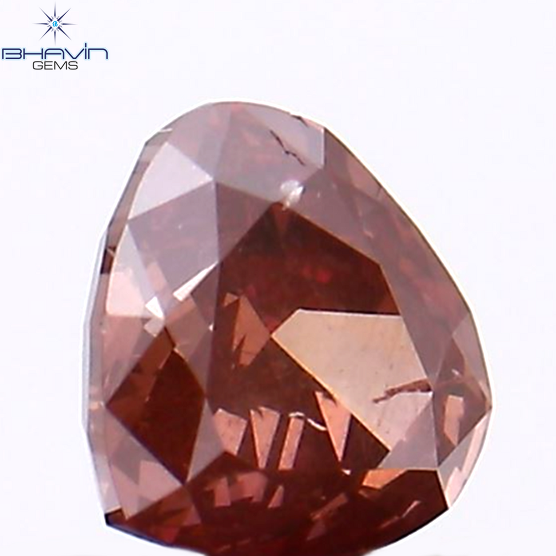 0.27 CT ハートシェイプ エンハンスト ピンク カラー ナチュラル ルース ダイヤモンド SI1 クラリティ (4.20 MM)