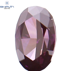 0.16 CT Oval Shape Natural Diamond Enhanced Pink Color VS1 Clarity (4.04 MM)