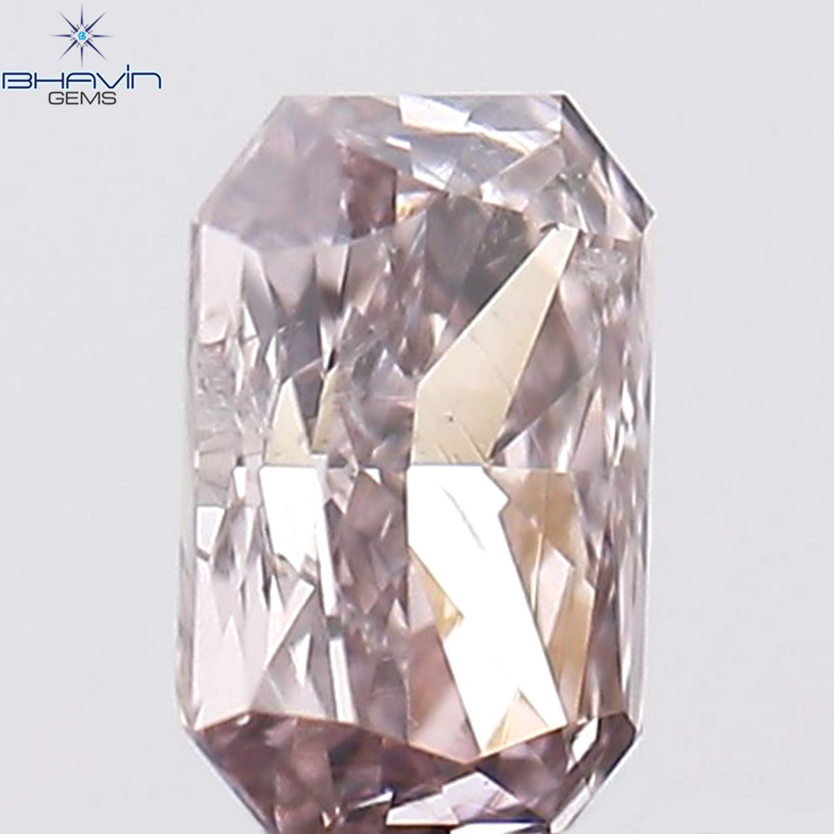 0.14 CT Natural Radiant Diamond Pink Color Clarity SI2 (3.55 MM)