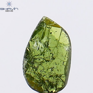 0.23 CT Pear Shape Natural Diamond Green Color I2 Clarity (6.27 MM)