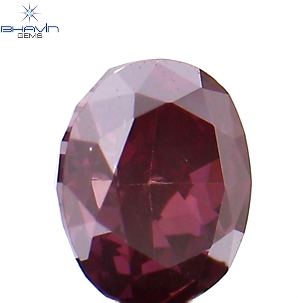 0.27 CT Natural Oval Diamond Enhanced Pink Color Clarity VS2 (4.09 MM)