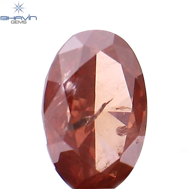 0.21 CT Oval Shape Natural Diamond Enhanced Pink Color I1 Clarity (4.52 MM)