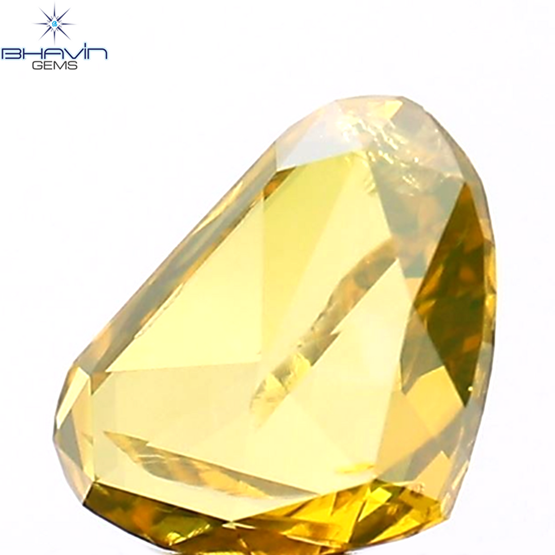 0.25 CT Natural Heart Diamond Enhanced Yellow Color Clarity I2 (5.43 MM)