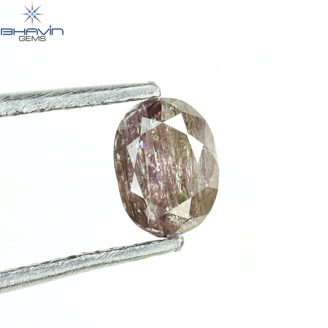 0.40 CT Natural Oval Diamond Pink Color Clarity I3 (4.86 MM)
