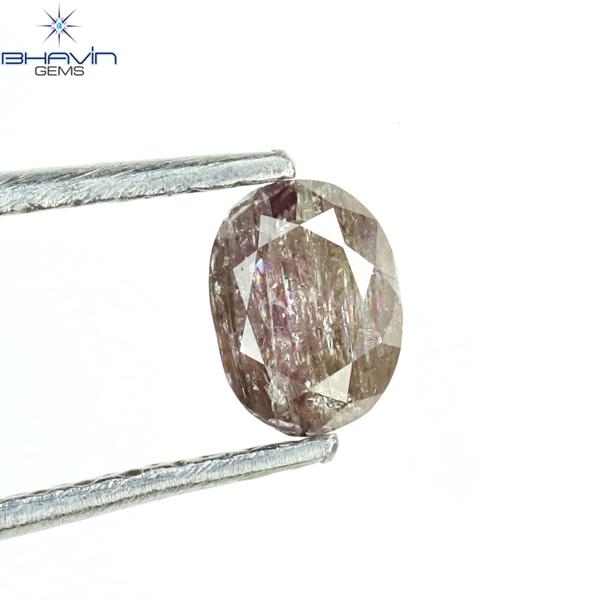 0.40 CT Natural Oval Diamond Pink Color Clarity I3 (4.86 MM)