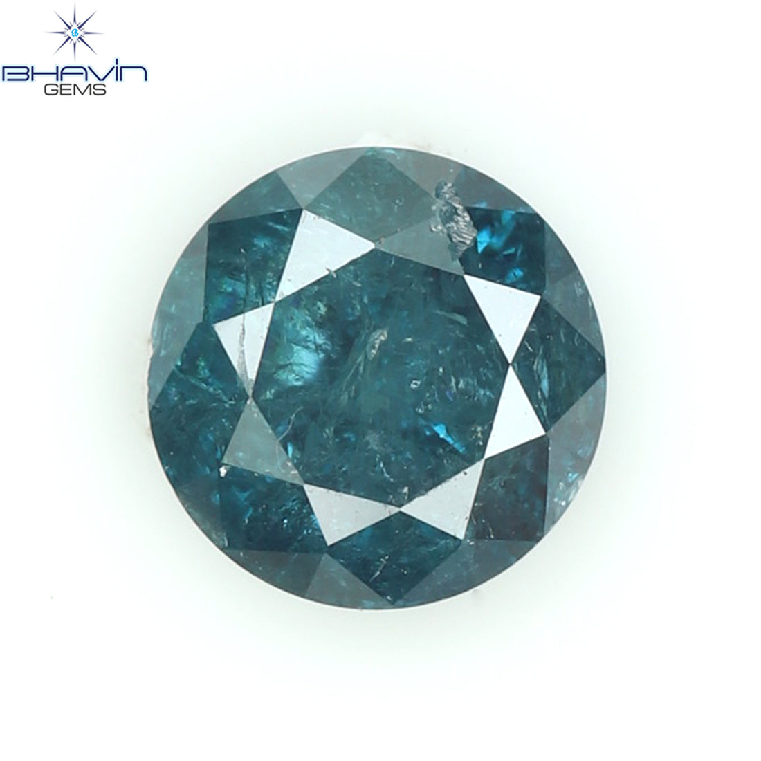 0.30 CT Natural Round Diamond Enhanced Blue Color Clarity I3 (4.06 MM)