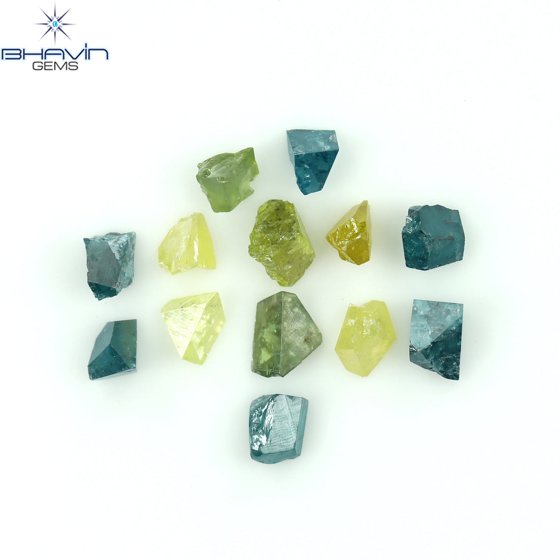 1.14 CT/13 Pcs Natural Rough Diamond Enhanced Mix Fancy Color Clarity I3 (3.30 MM)