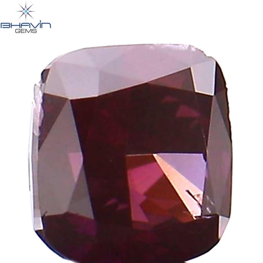 0.19 CT Natural Cushion Diamond Enhanced Pink Color Clarity SI1 (3.23 MM)