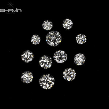 0.66 CT/12 Pcs Round Shape Natural Loose Diamond White Color VS2 Clarity (3.00 MM)