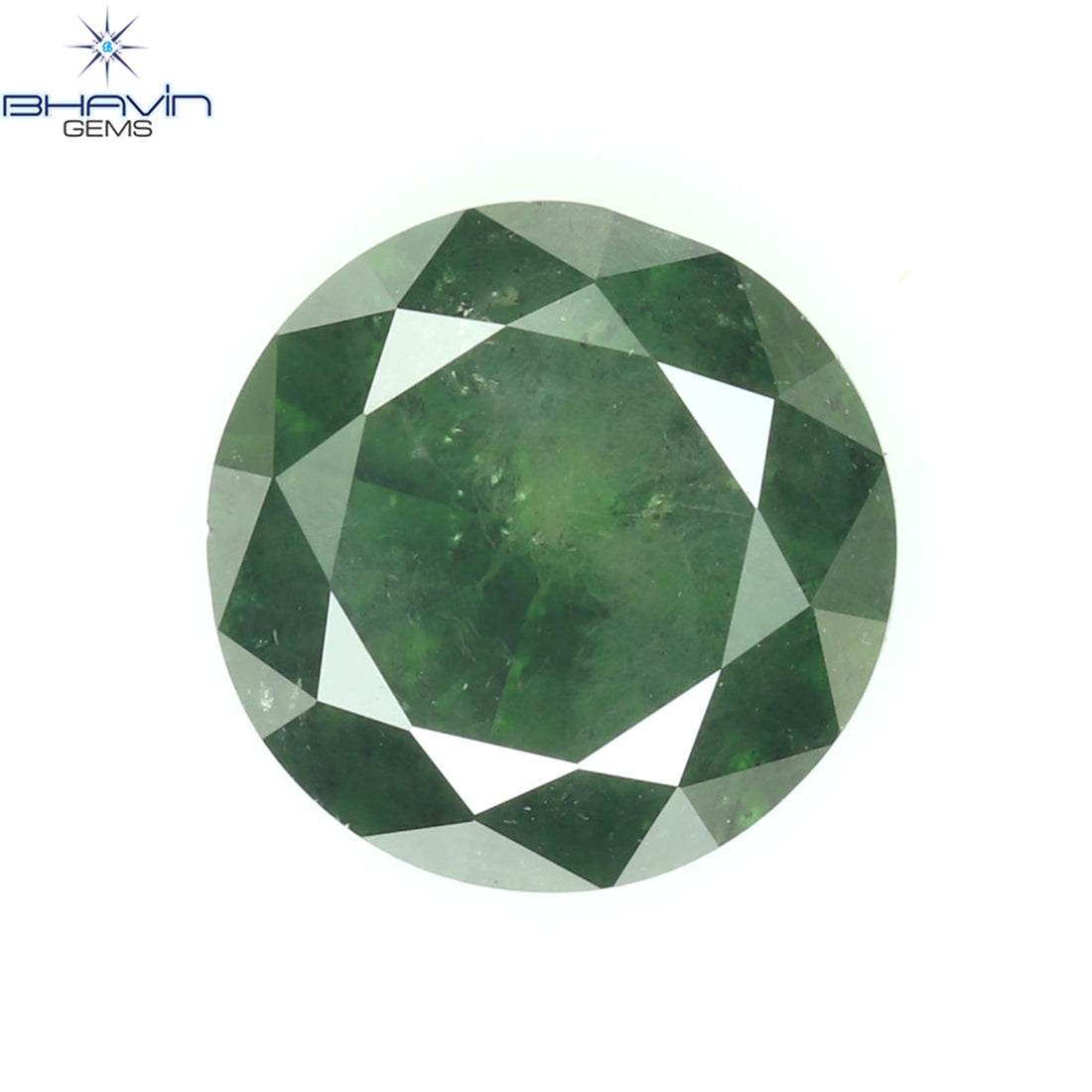 0.59 CT ラウンド ダイヤモンド ナチュラル ルース ダイヤモンド グリーン カラー I3 クラリティ (5.35 MM)