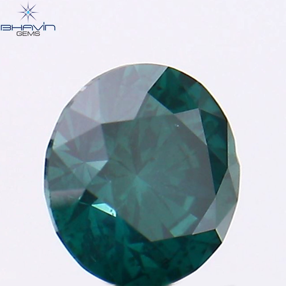 0.31 CT Natural Round Diamond Enhanced Blue Color Clarity VS2 (4.30 MM)