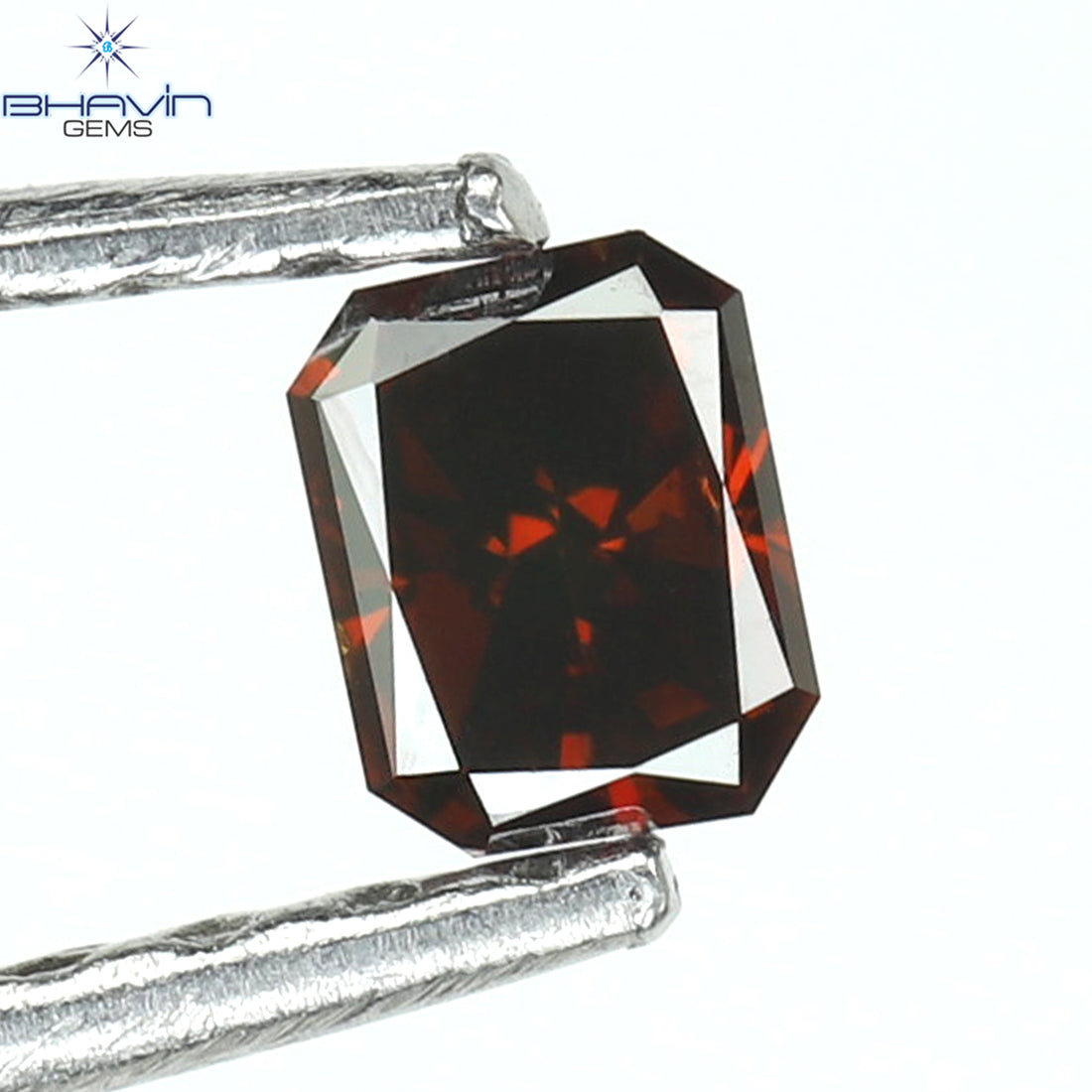 0.12 CT Natural Radiant Diamond Enhanced Cognac Color Clarity VS2 (3.11 MM)