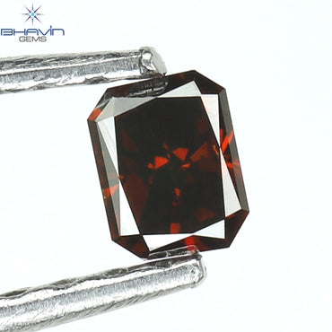 0.12 CT Radiant Diamond Cognac Color Natural Diamond Clarity VS2 (3.11 MM)