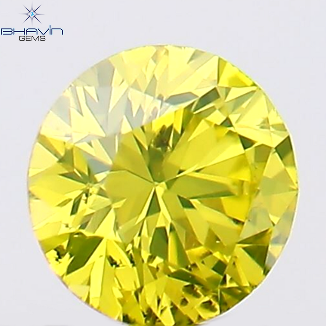 0.12 CT Natural Round Cut Diamond Enhanced Green Yellow Color Clarity SI1 (3.19 MM)