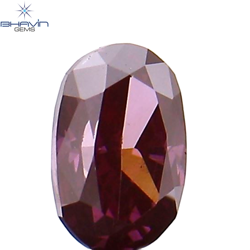 0.10 CT Natural Oval Diamond Enhanced Pink Color Clarity VS2 (3.44 MM)